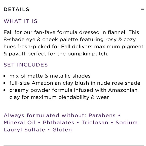 Fall Feels Tarte Eye & Cheek Palette - Picture 10 of 13